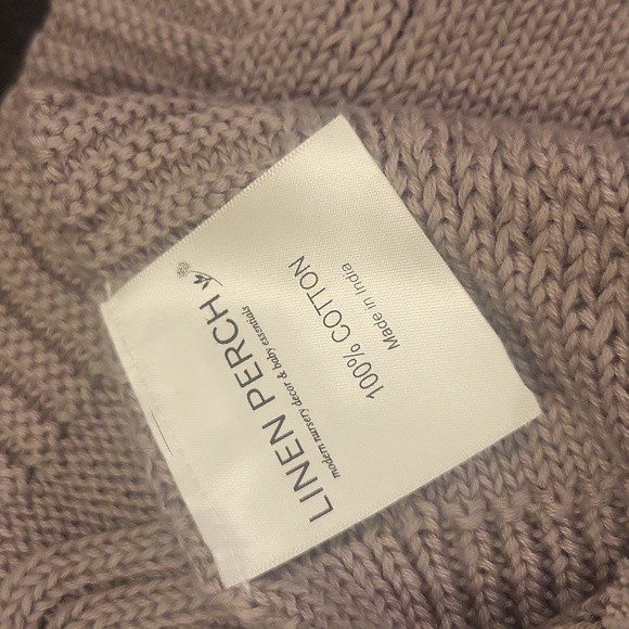 Linen Perch Cable Knit Luxury Boutique Baby Blanket NWOT - Picture 3 of 4